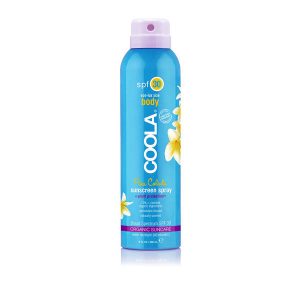70%+ certified organic ingredients Broad spectrum SPF 30 protection Water resistant 80 minutes Continuous spray-on application Ultra-sheer Rich in antioxidants Hypoallergenic Naturally scented and unscented options Vegan Reef Safe/Reef Friendly